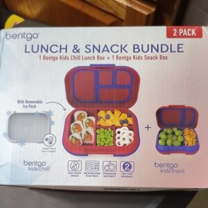 Bentgo Kids Lunch & Snack Bundle - Red/Blue